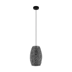 EGLO Riyadh éclairage en suspension Support flexible E27 Noir