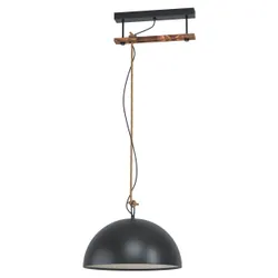 EGLO Hodsoll éclairage en suspension Support flexible E27 Noir, Marron, Crème