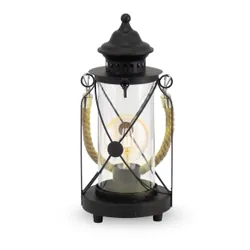 EGLO Bradford lampe de table E27 Noir, Transparent