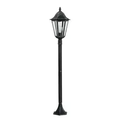 EGLO NAVEDO Piedestal extérieur/Lampadaire E27 Noir, Argent