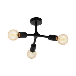 EGLO Bocadella 1 éclairage de plafond Noir E27