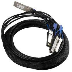 Mikrotik XQ+BC0003-XS+ câble InfiniBand et à fibres optiques 3 m QSFP28 4x SFP28 Noir, Chrome