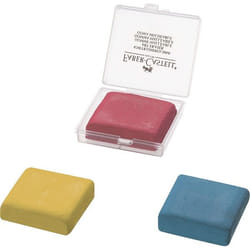 Faber-Castell 127321 gomme à effacer Bleu, Rouge, Jaune 3 pièce(s)