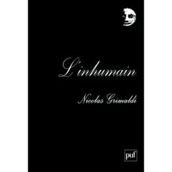 L'inhumain livre philosophie Français 192 pages