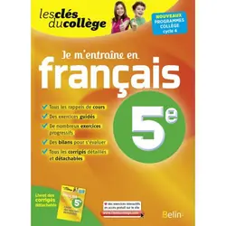Je M'Entraîne En Français - 5Ème livre 63 pages