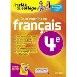 Je M'Entraîne En Français - 4Ème livre 63 pages