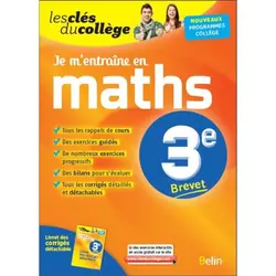 Je M'Entraîne En Maths - 3Ème livre 73 pages