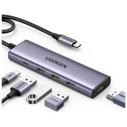 Adaptateur Type-c Ugreen 15596 5en1 - USB-A , Type-c, HDMI
