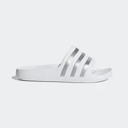 Adidas Adilette Aqua Slides Unisexe Argent, Blanc