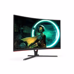 AOC C32G3E écran plat de PC 80 cm (31.5") 1920 x 1080 pixels Full HD Noir, Rouge - Vue supplémentaire 3