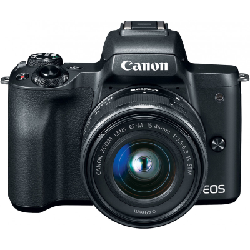 Appareil photo hybride Canon EOS M50 Noir + objectif EF-M 15-45mm IS STM Noir (2680C012AA)