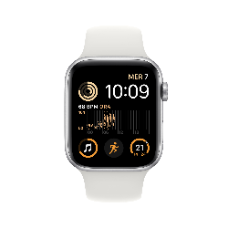 Apple Watch SE OLED 44 mm Numérique 368 x 448 pixels Écran tactile Argent Wifi GPS (satellite)