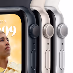 Apple Watch SE OLED 44 mm Numérique 368 x 448 pixels Écran tactile Beige Wifi GPS (satellite) - Vue supplémentaire 3