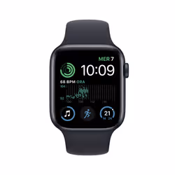 Apple Watch SE OLED 44 mm Numérique 368 x 448 pixels Écran tactile Noir Wifi GPS (satellite) - Vue supplémentaire 2