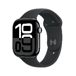 Apple Watch Series 10 GPS 46mm Jet Black Aluminium Case with Ink Sport Loop