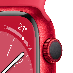 Apple Watch Series 8 OLED 41 mm Numérique 352 x 430 pixels Écran tactile Rouge Wifi GPS (satellite)