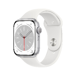 Apple Watch Series 8 OLED 45 mm Numérique 396 x 484 pixels Écran tactile Argent Wifi GPS (satellite)