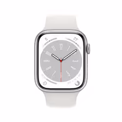 Apple Watch Series 8 OLED 45 mm Numérique 396 x 484 pixels Écran tactile Argent Wifi GPS (satellite) - Vue supplémentaire 2