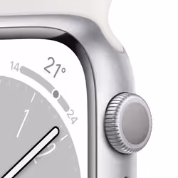 Apple Watch Series 8 OLED 45 mm Numérique 396 x 484 pixels Écran tactile Argent Wifi GPS (satellite) - Vue supplémentaire 3
