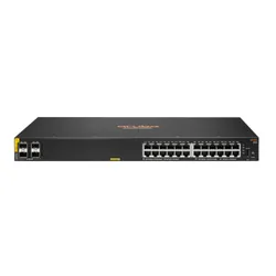 Aruba 6100 24G Class4 PoE 4SFP+ 370W Géré L3 Gigabit Ethernet (10/100/1000) Connexion Ethernet, supportant l'alimentation via ce port (PoE) 1U Noir