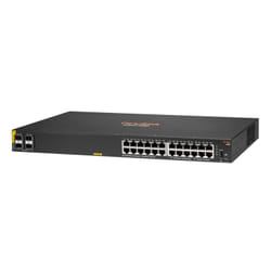 Aruba 6100 24G Class4 PoE 4SFP+ 370W Géré L3 Gigabit Ethernet (10/100/1000) Connexion Ethernet, supportant l'alimentation via ce port (PoE) 1U Noir