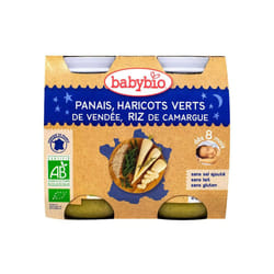 Babybio Petit Pot Bonne Nuit Panais Haricots Verts Riz 2x200g