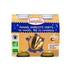 Babybio Petit Pot Bonne Nuit Panais Haricots Verts Riz 2x200g