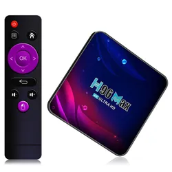 Box Android H96 MAX UHD 4K avec Abonnement 12 Mois IPTV + VOD
