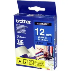 Brother TZ-535 ruban d'étiquette Blanc sur bleu