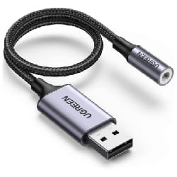 Câble Ugreen USB-A vers port audio jack 3.5 mm (30757)