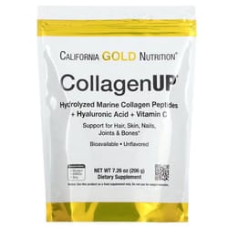 California Gold Nutrition, CollagenUP, Peptides de collagène marin hydrolysé à l'acide hyaluronique et à la vitamine C, Non aromatisé, 206 g