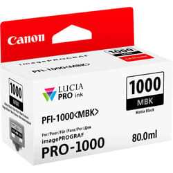 Canon PFI-1000MBK Noire mate - Cartouche d'encre Canon d'origine (0545C001AA)
