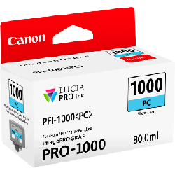 Canon PFI-1000PC Cyan photo - Cartouche d'encre Canon d'origine (0550C001AA)