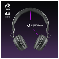 Casque Bluetooth avec Microphone NGS Artica Chill Black (ARTICACHILLBLACK)
