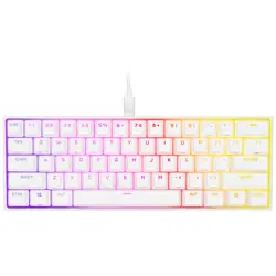 Corsair GAMER MÉCANIQUE (CHERRY MX RED) K65 MINI 60% RGB (BLANC) clavier QWERTY Français