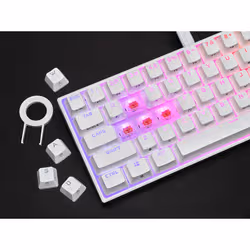 Corsair GAMER MÉCANIQUE (CHERRY MX RED) K65 MINI 60% RGB (BLANC) clavier QWERTY Français - Vue supplémentaire 2