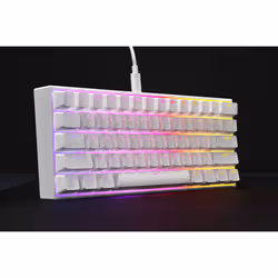 Corsair GAMER MÉCANIQUE (CHERRY MX RED) K65 MINI 60% RGB (BLANC) clavier QWERTY Français - Vue supplémentaire 3