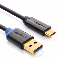 deleyCON USB 3.0 Cable - A/C, 1.5m câble USB USB 3.2 Gen 1 (3.1 Gen 1) 1,5 m USB A USB C Noir - Vue supplémentaire 2