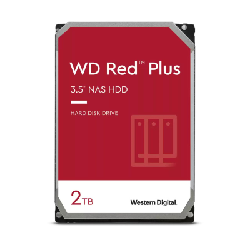 Disque Dur 3.5&quot; Western Digital WD Red Plus 2 To 5400 RPM (WD20EFPX) pour serveur NAS