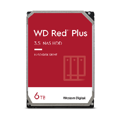 Disque Dur 3.5&quot; Western Digital WD Red Plus 6 To 5400 RPM (WD60EFPX) pour serveur NAS