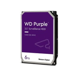 Disque dur interne 3.5" Western Digital Purple 6 To pour les systèmes de vidéosurveillance et de sécurité (WD62PURX)