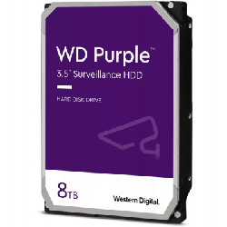 Disque dur interne 3.5" Western Digital Purple 8 To pour les systèmes de vidéosurveillance et de sécurité (WD84PUR-64)