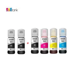 Epson Pack 103 Ecotank Ink Bottle ( 3 x Black, 1 Cyan, 1 Magenta, 1 Yellow )