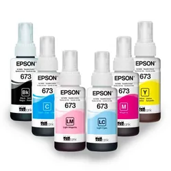 Epson Pack bouteilles D'encre 673 Original pour L800, L805, L810, L850 Printer, L1800