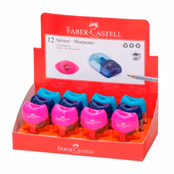 Faber-Castell 183515 taille-crayons Taille crayon manuel Bleu, Vert, Rose - Vue supplémentaire 2