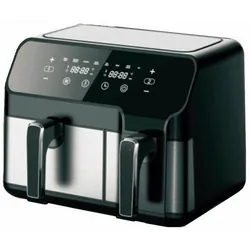 Fagor FG5507 friteuse Double 8,6 L Autonome 1500 W Friteuse d’air chaud Noir, Acier inoxydable