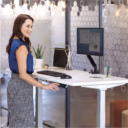 Fellowes 9694001 Cadre de bureau Electrique 2 pieds Argent - Vue supplémentaire 2