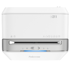 Fellowes Powershred LX21 destructeur de papier Découpage par micro-broyage Gris, Blanc