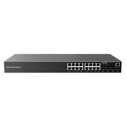 Grandstream Networks GWN7802P commutateur réseau Géré L2+ Gigabit Ethernet (10/100/1000) Connexion Ethernet, supportant l'alimentation via ce port (PoE) 2U Noir