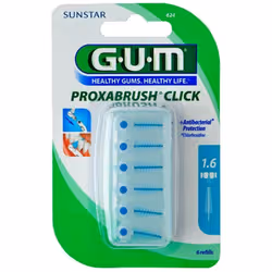 GUM Recharge Brosse Fines PAR 6 Unites A LA Chlorhexidine 1.6MM REF 624